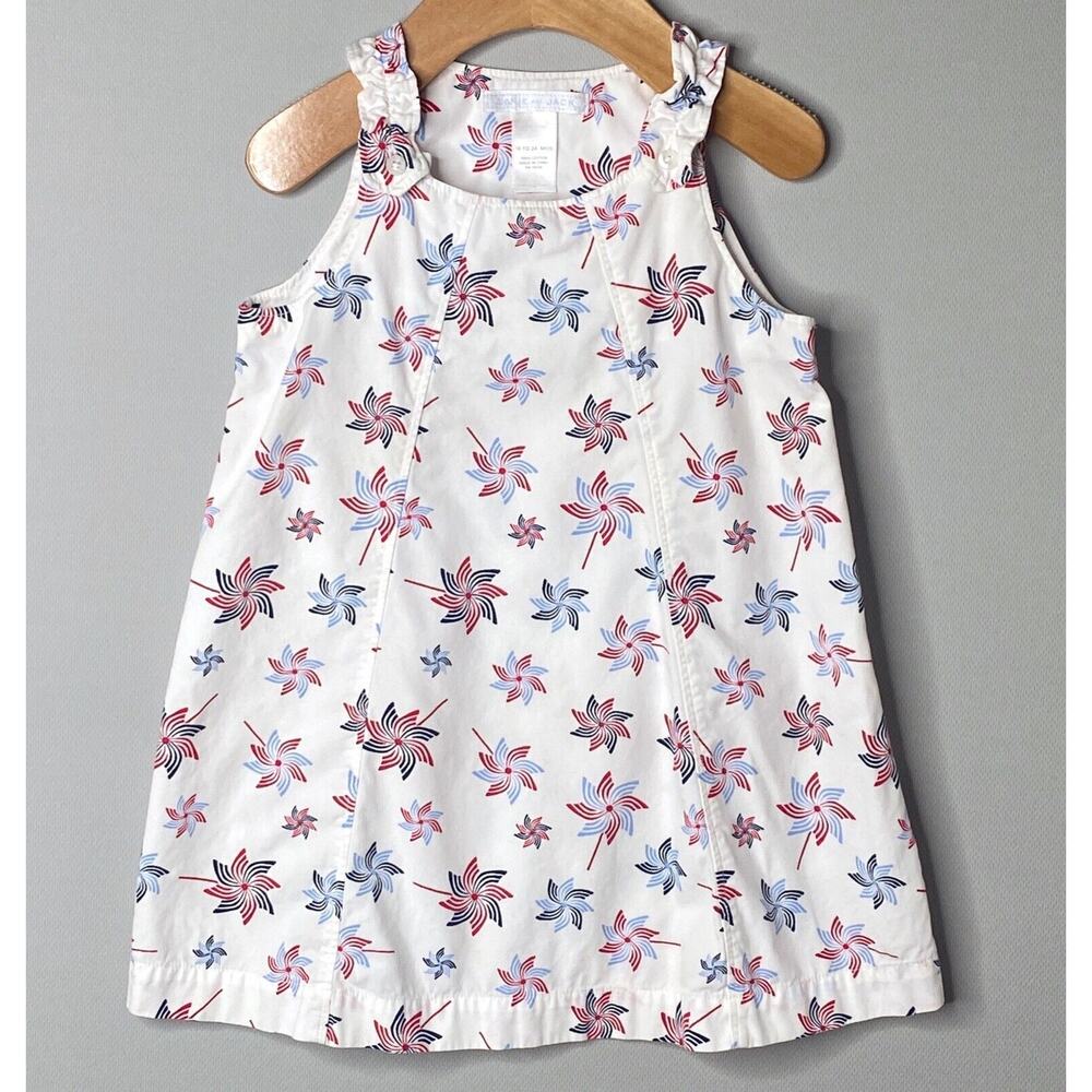 Janie & Jack Vintage Nantucket Nostalgia Patriotic Pinwheel Dress